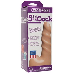 Рельефная анальная насадка Vac-U-Lock 5.5  Raging Hard-On Cock - 13,5 см.