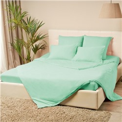 Простыня на резинке 2-спальная KUPU-KUPU, 160×200+20 см, ментол, трикотаж