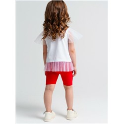 Комплект детский трикотажный для девочек: фуфайка (футболка), брюки (легинсы)