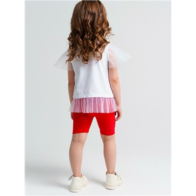 Комплект детский трикотажный для девочек: фуфайка (футболка), брюки (легинсы)