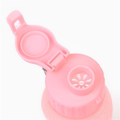 Бутылка для воды, 600 мл, 23×6.6 см, розовая