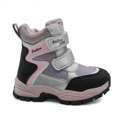 Ботинки мембранные на меху В6673-15 серебро п/п