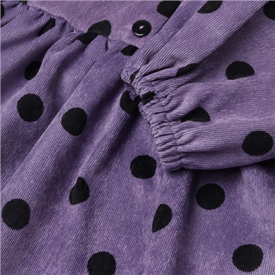 Платье детское вельветовое KAFTAN «Горошек», размер 28 (86-92 см)