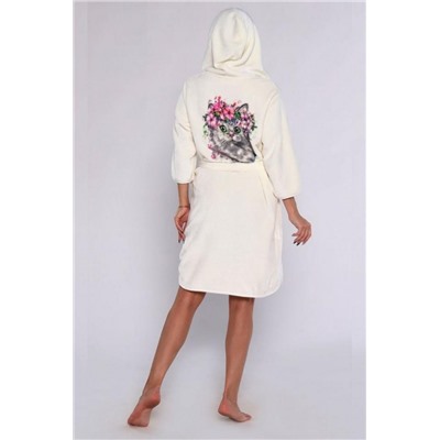 527 Халат Котенок (Молочный)