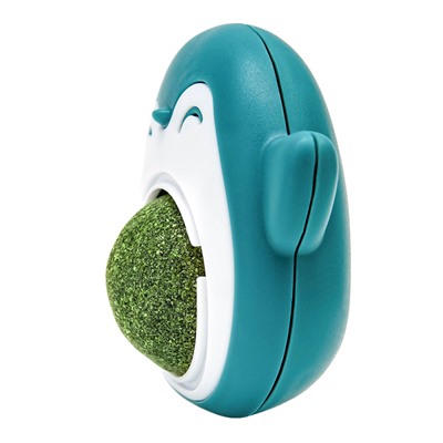 Игрушка для кошек с кошачьей мятой «Пингвин», 6 см, бирюзовая