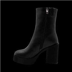 Ботинки из натуральной кожи на меху РА 20-1 черные