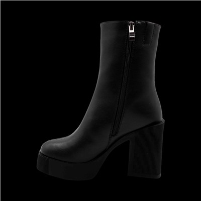 Ботинки из натуральной кожи на меху РА 20-1 черные