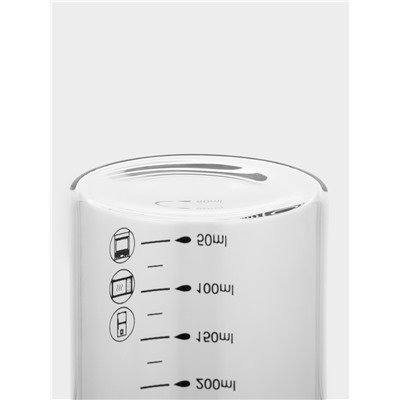 Банка для сыпучих BellaTenero «Эко», 300 мл, 6.7×13.7 см, с мерной шкалой, с бамбуковой крышкой, стекло, прозрачная