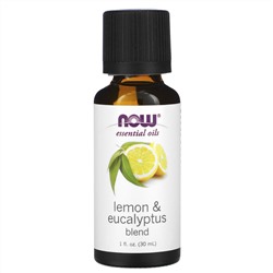 Now Foods, Essential Oils, Lemon & Eucalyptus Blend, 1 fl oz (30 ml)