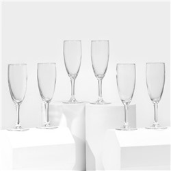Бокалы для шампанского Luminarc French Brasserie, 170 мл, h=18.5 см, набор 6 шт., стекло, прозрачные