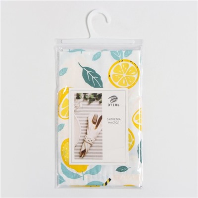 Салфетка Этель "Лимонад" 40х40 см, 80% хл, 20% пэ, сатин 110 г/м2