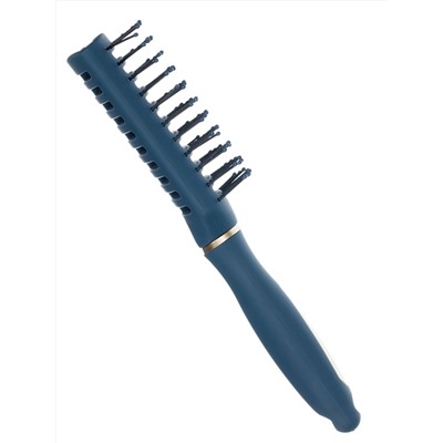 Dewal Beauty Щетка для волос серия «Магия» продувная, прямоугольная, 9 рядов, серо-синий 28010
