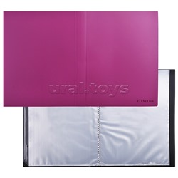 Папка с 060 вкладышами A4 "Esthetics" A4 (230x310x35 мм) полипропилен 700 мкм, фактура "soft-touch" вкладыши 30 мкм, внутренний карман 160 мкм, индивидуальная упаковка, непрозрачная бургунди