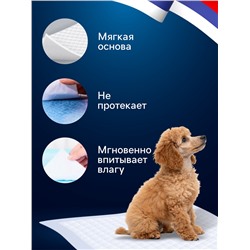 Пеленки быстро впитывающие «ПИЖОН» для животных гелевые, 60×40 см (в наборе 5 шт.)