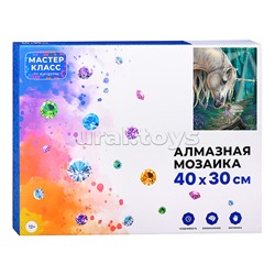 Мозаика алмазная "Единорог и фея" 30*40см.