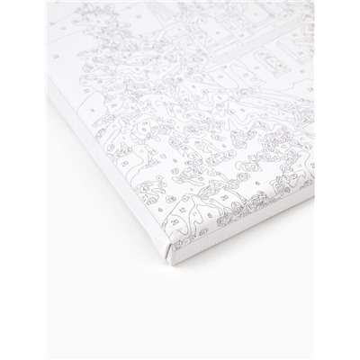 Картина по номерам с подрамником и гирляндой «Новый год! Глинтвейн», 20 х 30 см