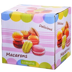 28474 Кружка MACARONS 340 мл с ложкой LR (х36)