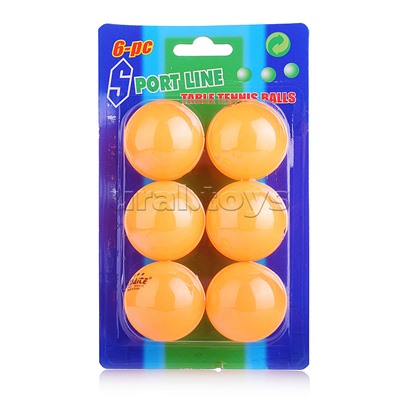 Набор мячей для тенниса (6 шт) на блистере