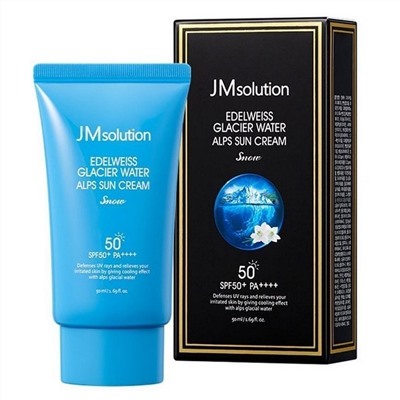 JMsolution Охлаждающий солнцезащитный крем / Edelweiss Glacier Water Alps Moist Suncream Snow SPF50+/PA++++, 50 мл
