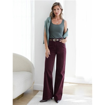 Брюки из эластичного микро-вельвета