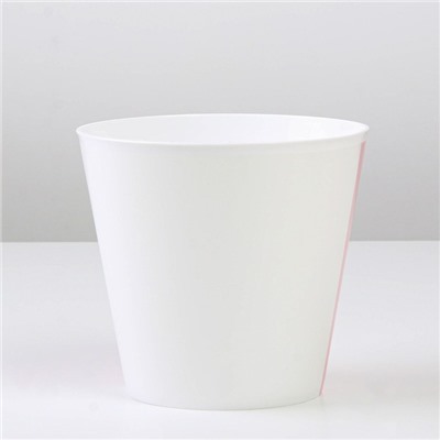 Кашпо для цветов «Цвет», 800 мл, d=12 см, h=11 см, пластиковое