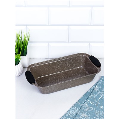 Форма для выпечки Кекса и хлеба 30х15х6 см Мрамор с силиконовыми ручками/ FSD-942 /уп 60/ 0.27/