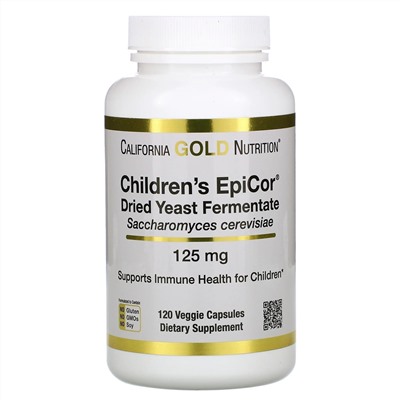 California Gold Nutrition, Children's Epicor, 125 мг, 120 растительных капсул