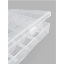 Органайзер для ниток, на 25 шпулек, 12×10.5×2.5 см, прозрачный