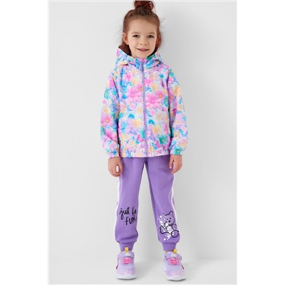 Куртка текстильная с полиуретановым покрытием для девочек (ветровка) PLAYTODAY, 1240297