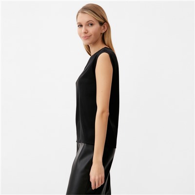 Майка женский MINAKU: Casual Collection, размер 44, чёрная