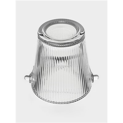 Ведро для льда «Риф», 900 мл, 15.5×14×13.5 см, с щипцами, стекло, прозрачное