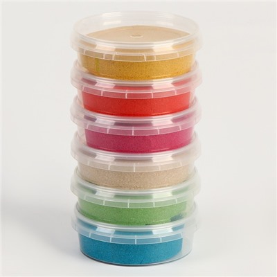 Космический песок, в наборе 6 шт. по 150 г, МИКС