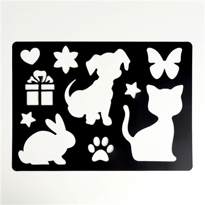 Планшет «Рисование песком», 27×39 см, песок 1 кг, трафарет, набор для творчества