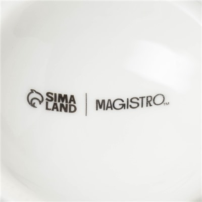 Сахарница Magistro Olive Queen, 360 мл, 12×10.5 см, фарфор, белая