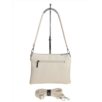 Женская сумка из искусственной кожи, цвет молочный