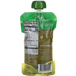 Happy Family Organics, Organic Baby Food, Stage 2, Clearly Crafted, Pears, Kale & Spinach, 6+ Months, 4 oz (113 g)