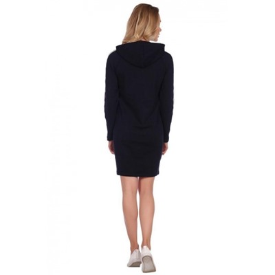 427 Платье из футера (Темно-синий_серый)