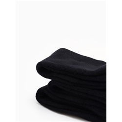 Носки спортивные хлопковые Resport, 3 пары, размер 35-38, чёрные