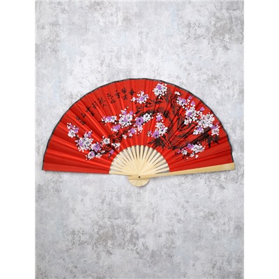 Веер 50 см бамбуковая основа Черный с Драконами / 622-11 /уп 50/200/