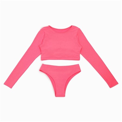 Купальник раздельный с косынкой женский MINAKU, размер 46, розовый