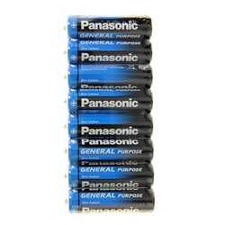 Батарейка солевая Panasonic General Purpose, AA, R6-8S, 1.5 В, спайка, 8 шт.