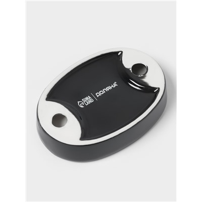 Набор аксессуаров для ванной комнаты Доляна «Марокко», 3 предмета, мыльница, дозатор для мыла, стакан, чёрный