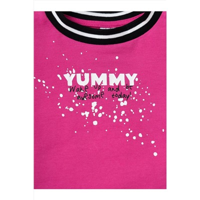 Комплект трикотажный для девочек: джемпер (футболка), юбка-шорты PLAYTODAY, 1240355