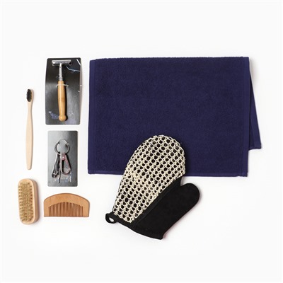 Набор подарочный «Этель. Стальной характер», полотенце, щётка, расчёска
