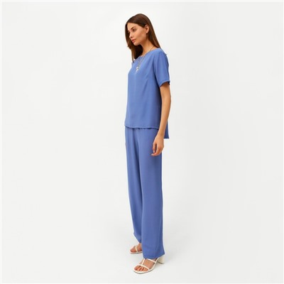 Костюм женский (футболка, брюки) MINAKU: Enjoy, размер 42, синий