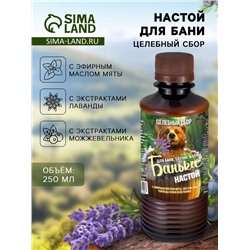 Настой для бани целебный Laboratory Katrin с эфирным маслом мяты, экстрактами лаванды и можжевельника, 250 мл