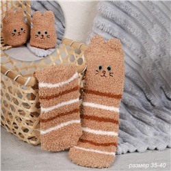 Носки женские флисовые р. 35-40 Лапки новогодний №3 / MNZ-16/3 /уп 12 /700654