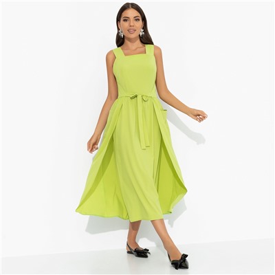 Сарафан с завязками на запах, Захватывающе стильная (лайм)