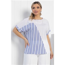 Блуза Амальгама (бело-сиреневая) Б12840-24М