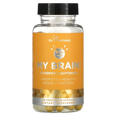 Eu Natural, My Brain!, Feverfew & Butterbur, 60 Vegetarian Capsules